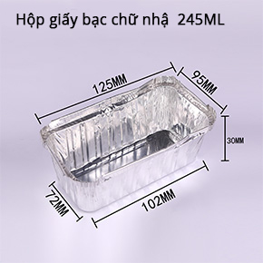 hộp giấy bạc chữ nhật245ml