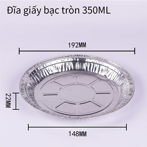 Đĩa giấy bạc tròn 350ML