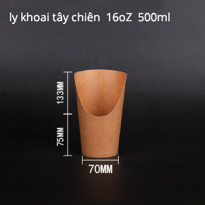 ly khoai tây chiên miệng nghiêng 16oZ 500ML