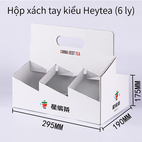 Hộp xách tay kiểu Heytea (6 ly)