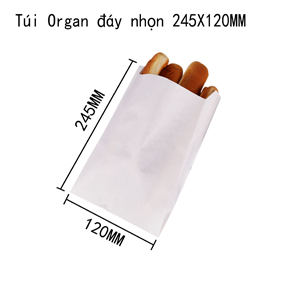 Túi Organ đáy nhọn 245 X 120MM