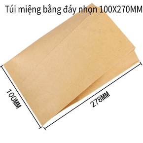 Túi miệng bằng đáy nhọn 100 X 270MM