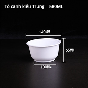 Bát tròn trắng Trung Quốc580ml