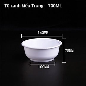 Bát tròn trắng Trung Quốc700ml