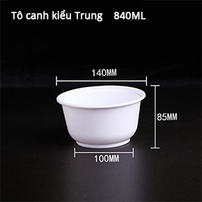 Bát tròn trắng Trung Quốc800ml