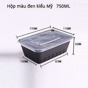 hộp màu đen kiểu Mỹ750ml
