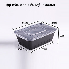 hộp màu đen kiểu Mỹ1000ml