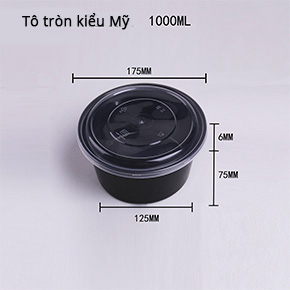 hộp màu đen kiểu Mỹ1000ml